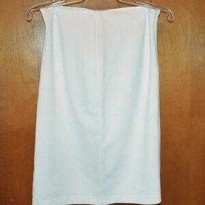Emporio Armani Woman’s White Pencil Skirt, Size 40 (US 10) Knit Knee Length
